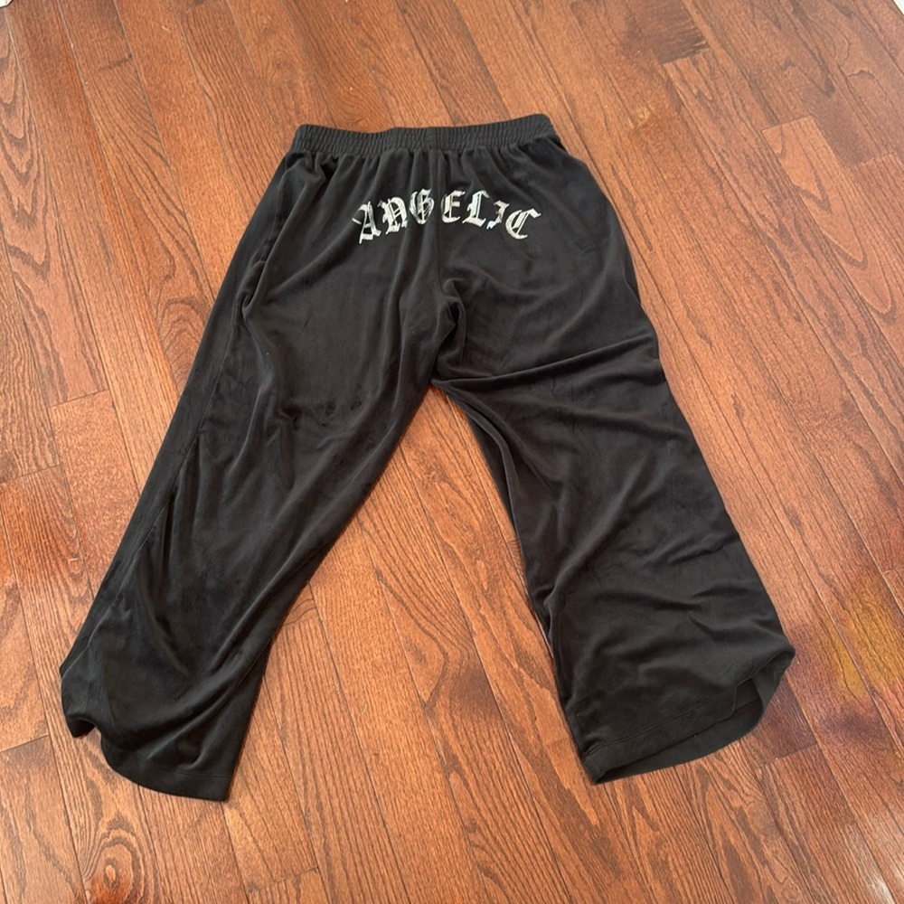Embezzled “Angelic”black joggers